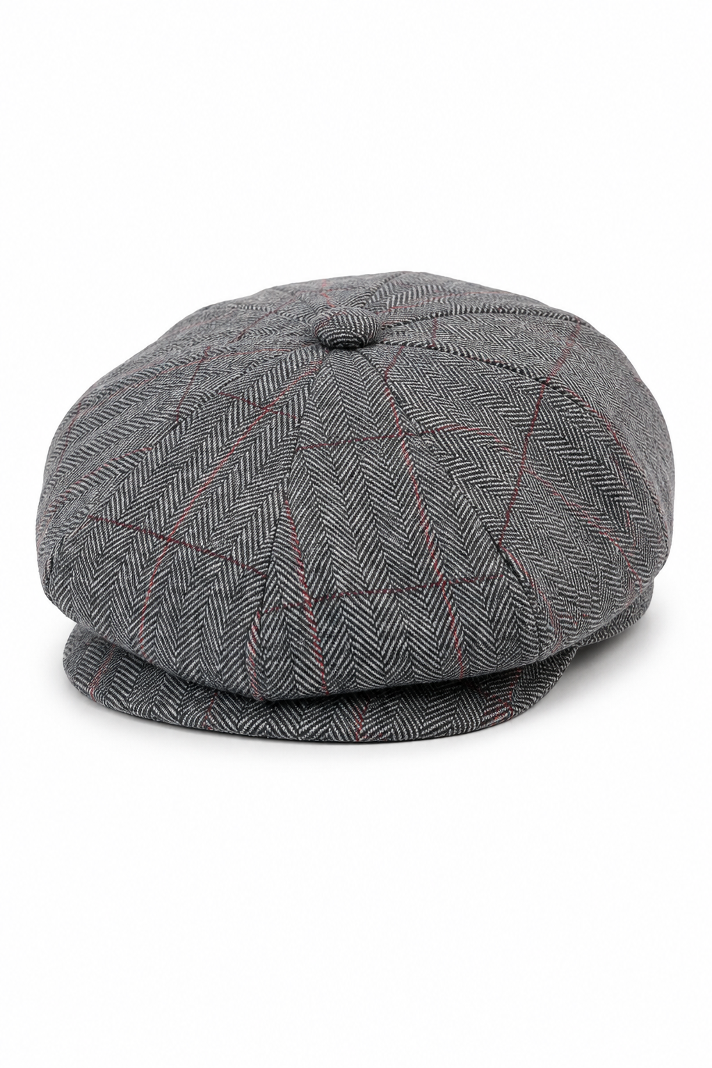 Mens Tweed Check Peaky Blinders Cap