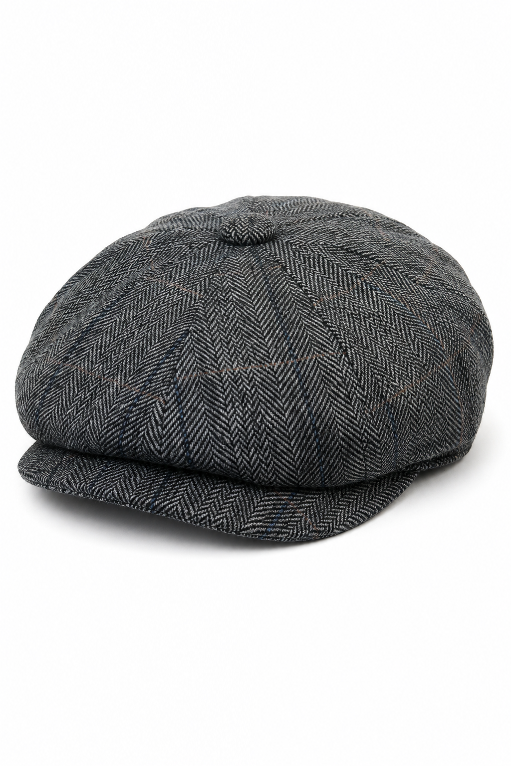 Mens Tweed Check Peaky Blinders Cap