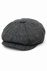 Mens Tweed Check Peaky Blinders Cap