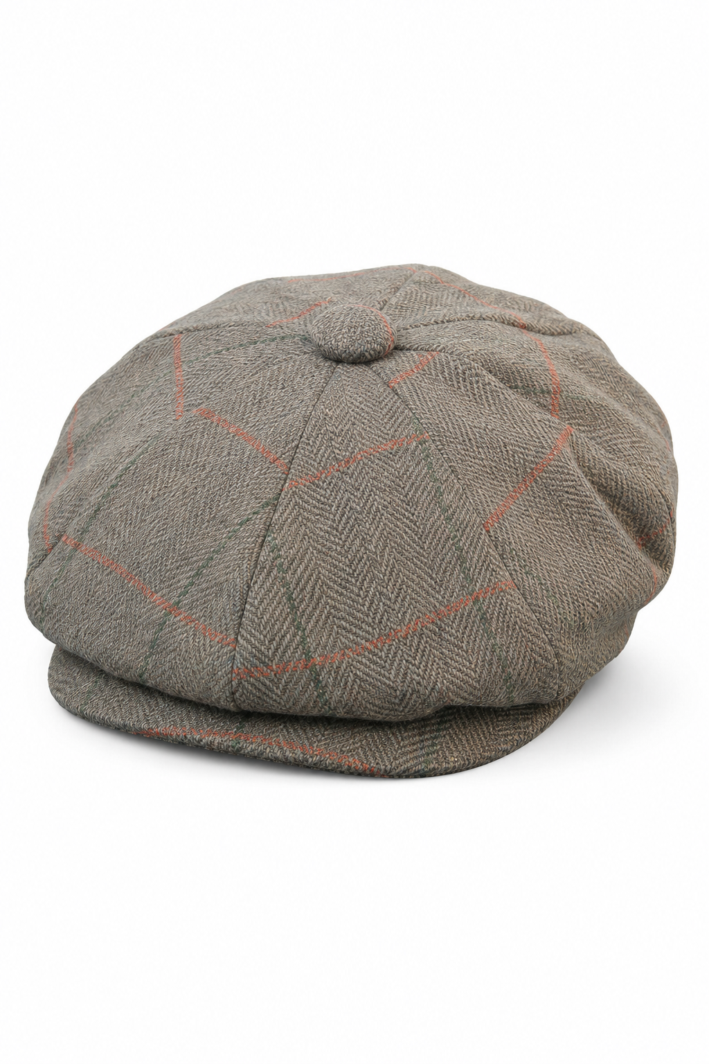 Mens Tweed Check Peaky Blinders Cap