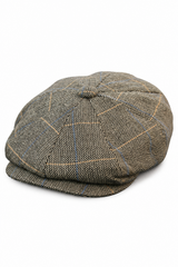 Mens Tweed Check Peaky Blinders Cap