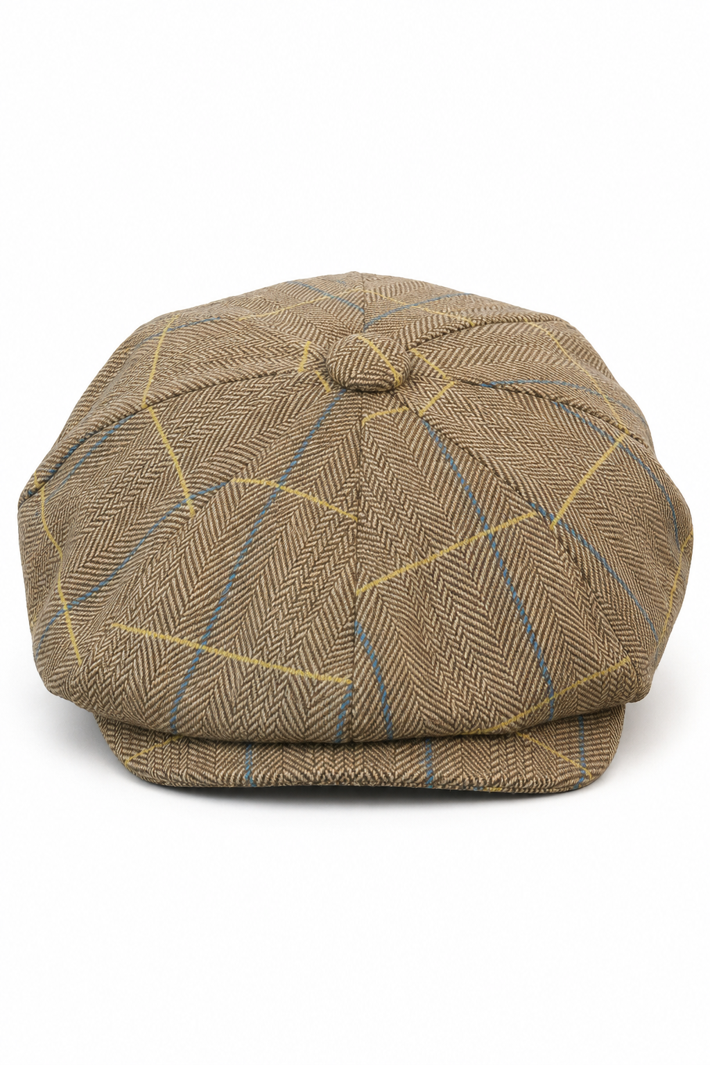 Mens Tweed Check Peaky Blinders Cap