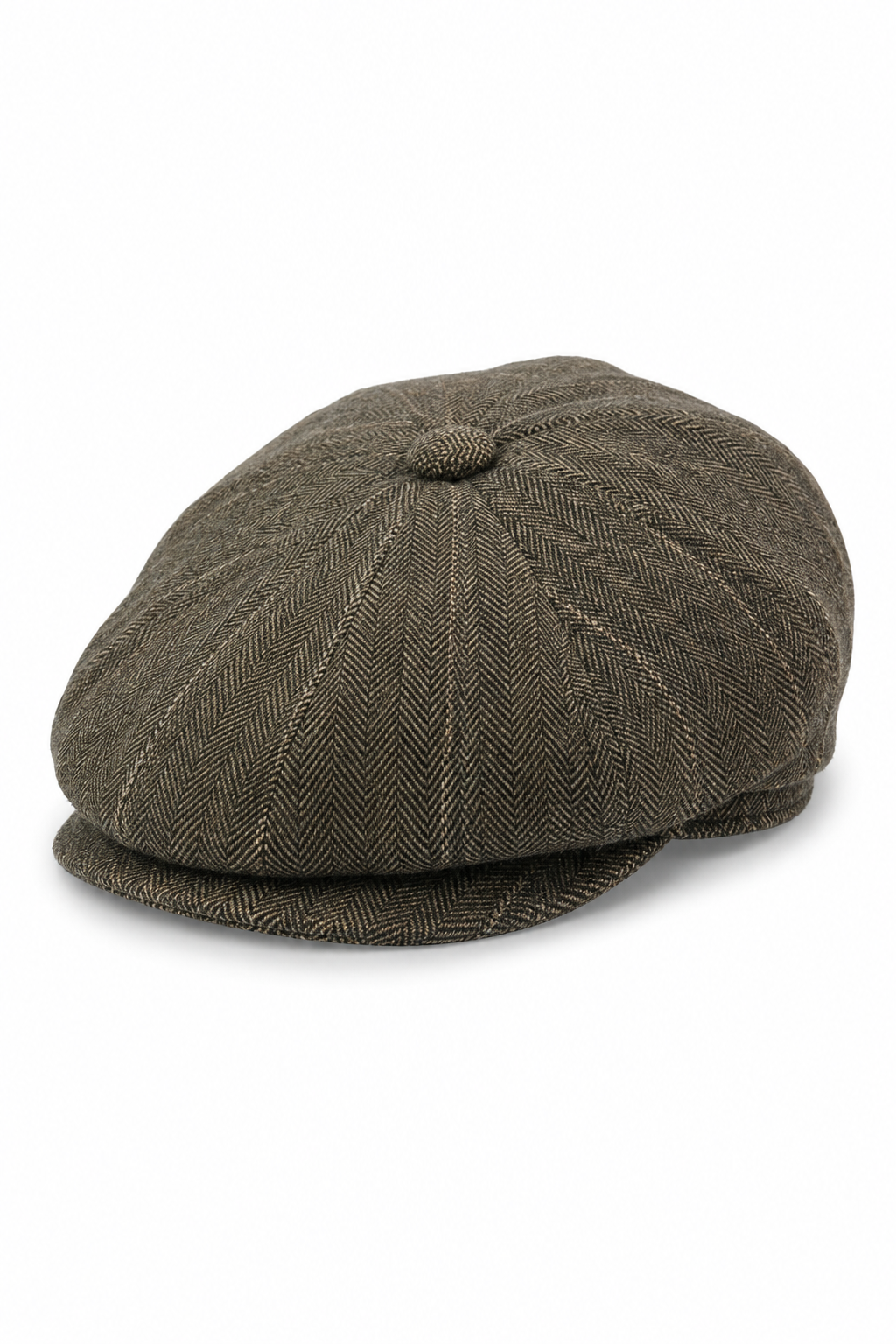 Mens Tweed Check Peaky Blinders Cap
