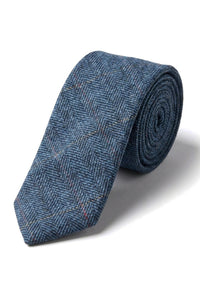 Mens Tweed Herringbone Textured Marc Darcy Ties Classic Vintage Retro Deon