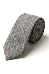Mens Tweed Herringbone Textured Marc Darcy Ties Classic Vintage Retro Deon