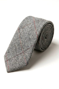 Mens Tweed Herringbone Textured Marc Darcy Ties Classic Vintage Retro Deon