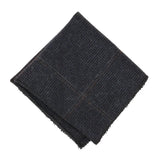 Men's Wool Blend Herringbone Plaid Tweed Tie - Navy