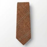 Men's Wool Blend Herringbone Plaid Tweed Tie - Oak