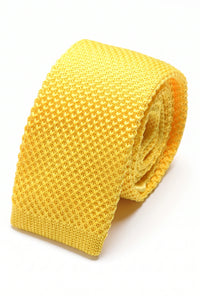 Men’s Yellow Knitted Tie