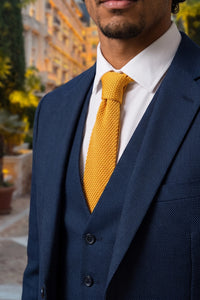 Men’s Yellow Knitted Tie