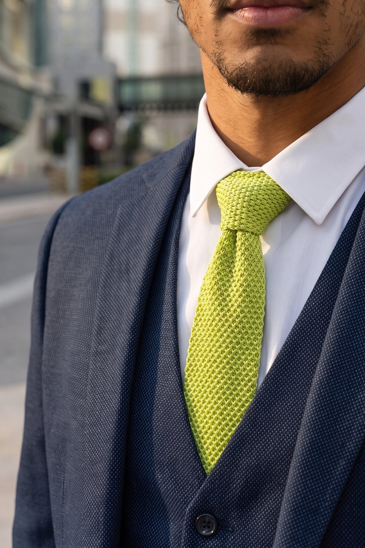 Men’s Yellow Knitted Tie