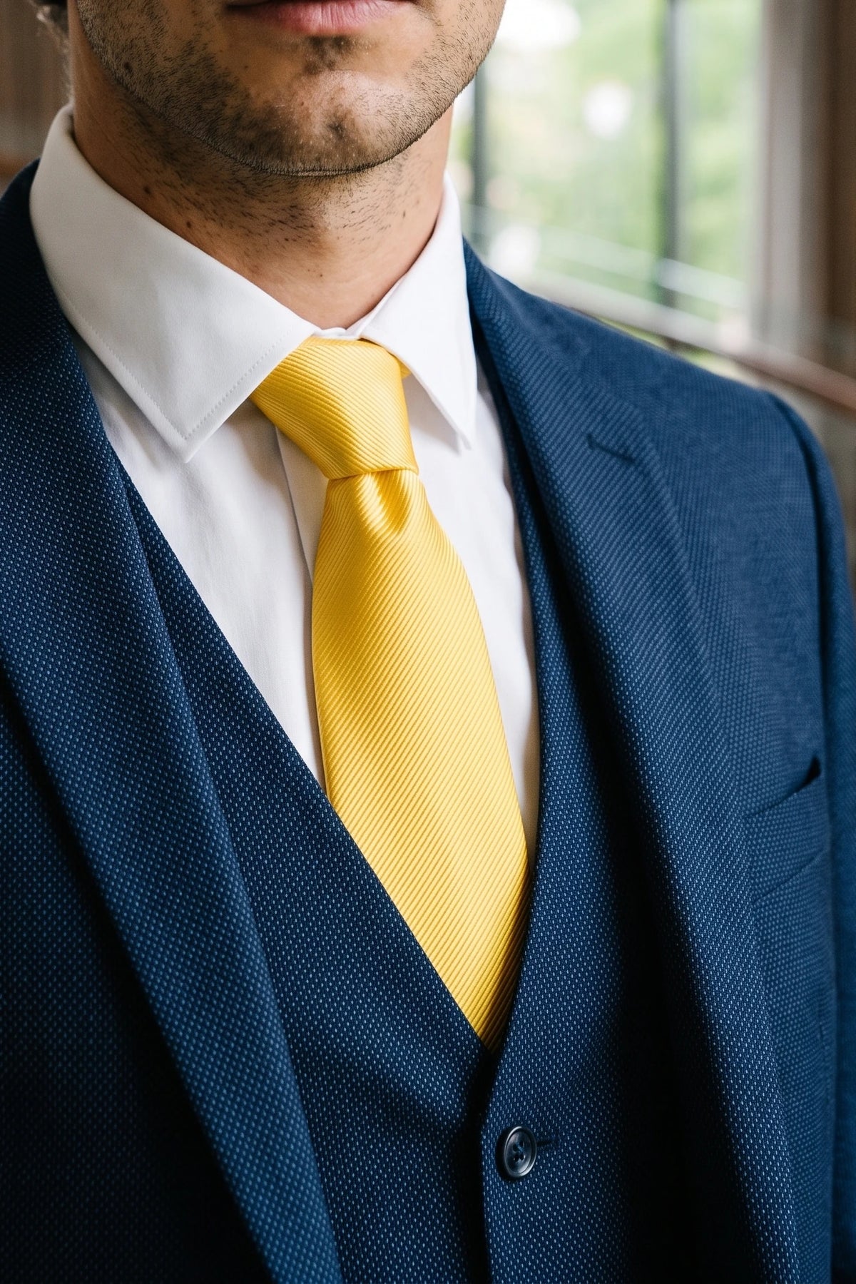 Men’s Yellow Slim 6cm Tie