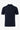 Navy Knitted Zip Polo Shirt for Men