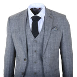 Men's Grey Classic Check Slim Fit 3 Piece Suit