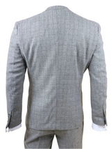 Men's Grey Classic Check Slim Fit 3 Piece Suit