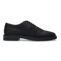Pedro - Men's Black Suede Matte Finish Lace-Up Derby Shoes