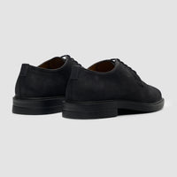 Pedro - Men's Black Suede Matte Finish Lace-Up Derby Shoes