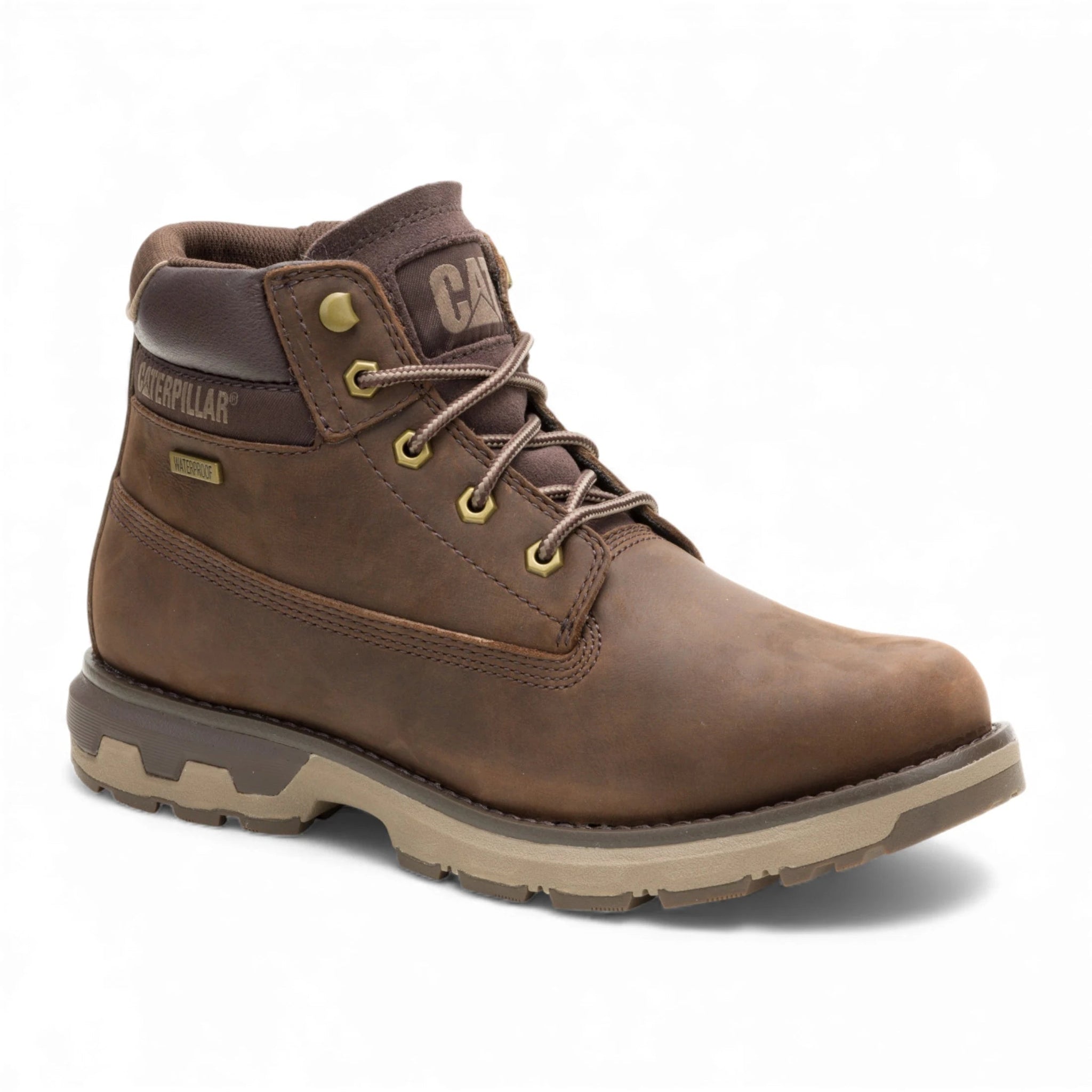 Pursue - Men's Dark Brown Leather Work Hiking Ankle Boots
