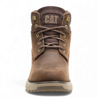 Pursue - Men's Dark Brown Leather Work Hiking Ankle Boots