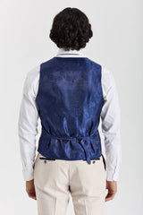 Regent - Cream Check Waistcoat for Men