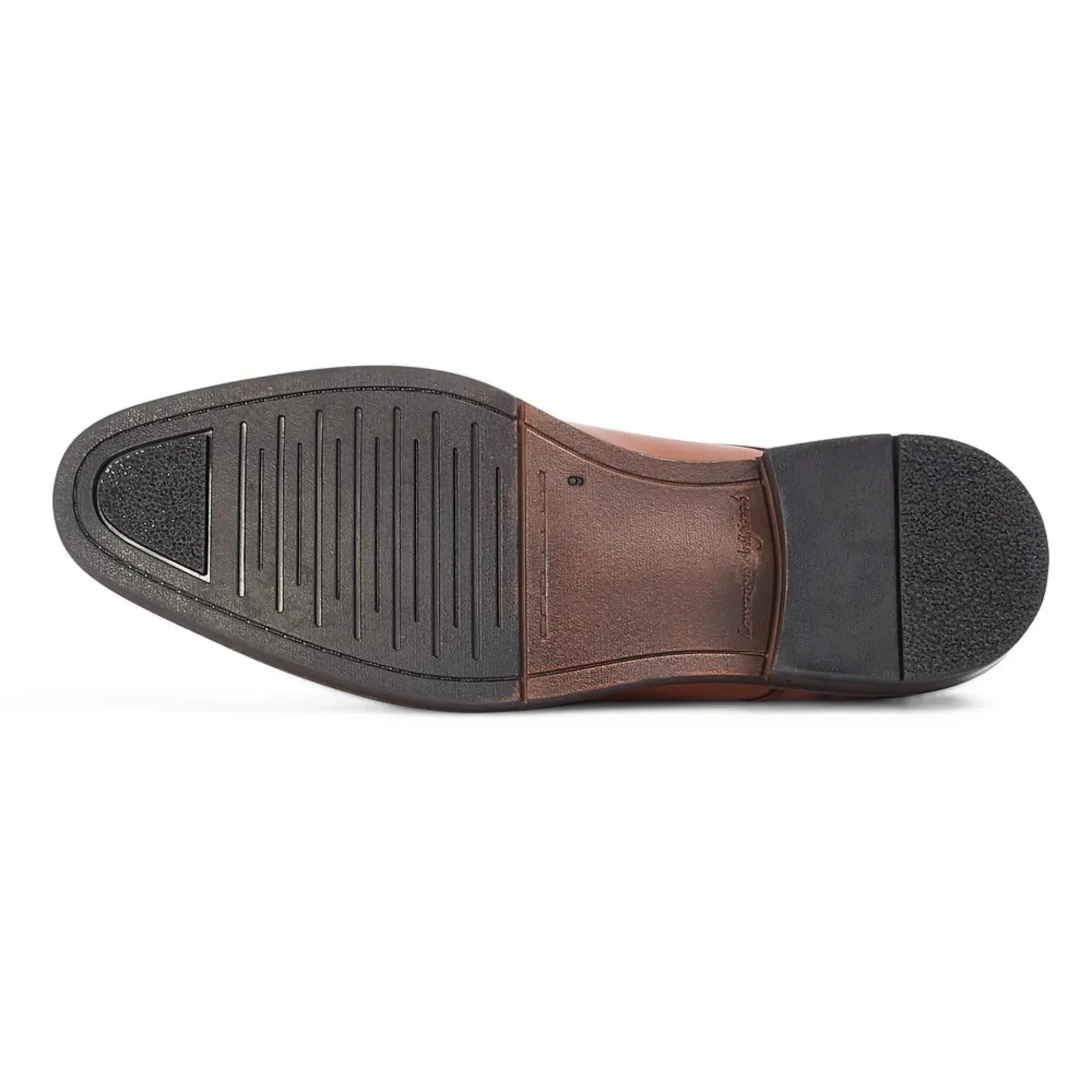 Regent - Men's Tan Brown Burnished Leather Derby Shoes