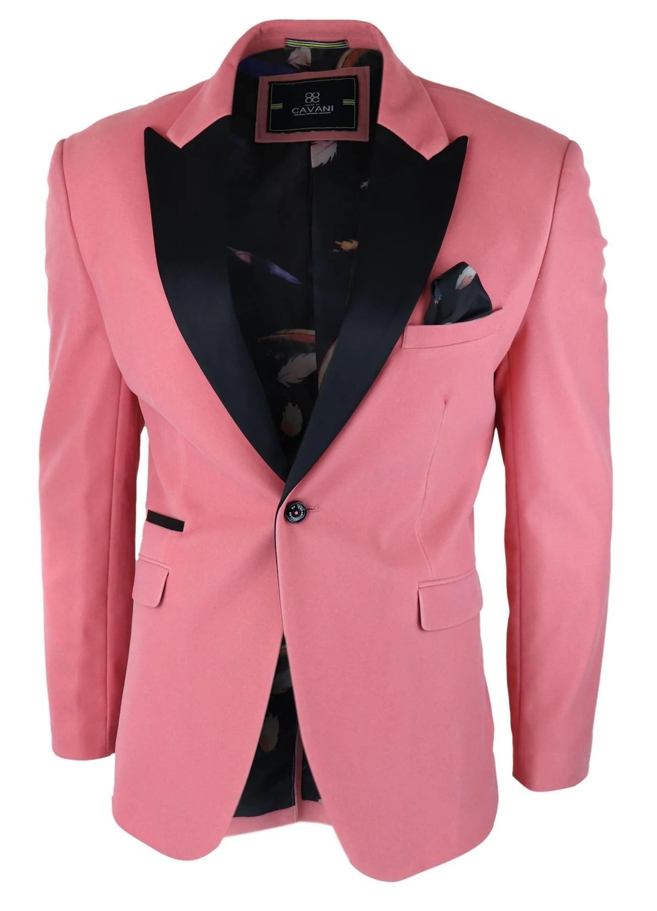 Mens Velvet Blazer Tuxedo Jacket Black Satin Lapel Pastel Pink