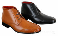 Rossellini Aldo Mens Laced Chelsea Dealer Ankle Boots Tan Brown Black Smart Casual Leather