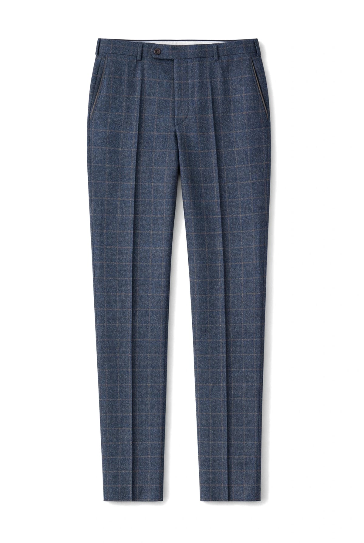 Scott - Men's Blue Tweed Checked Trousers1 Review