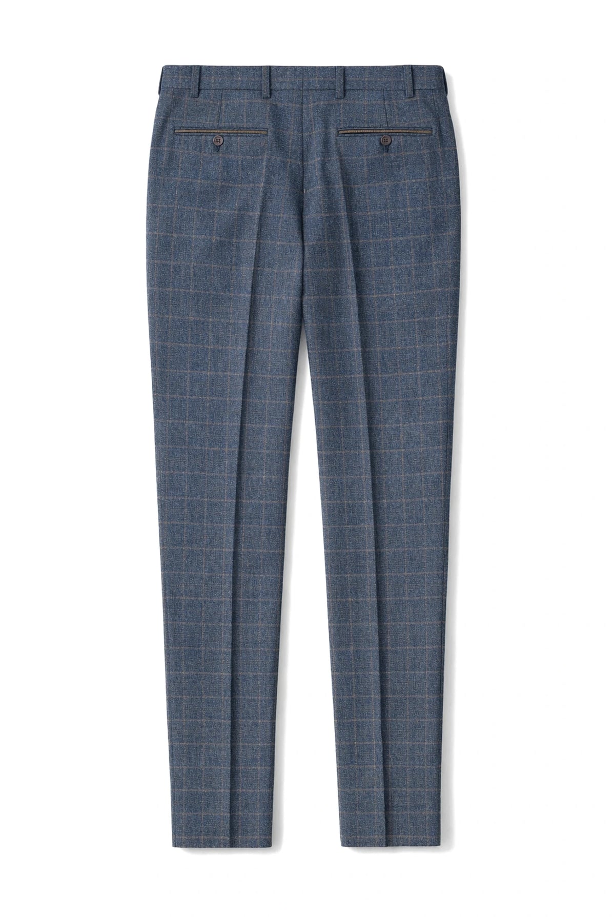 Scott - Men's Blue Tweed Checked Trousers1 Review