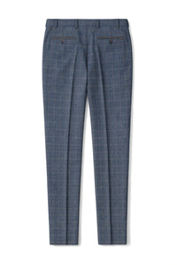 Scott - Men's Blue Tweed Checked Trousers1 Review