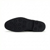 Stokes - Men's Black Leather Wingtip Brogue Lace-Up Shoes