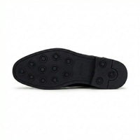 Stokes - Men's Black Leather Wingtip Brogue Lace-Up Shoes