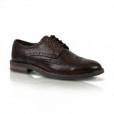 Stokes - Men's Brown Leather Wingtip Brogue Lace-Up Shoes
