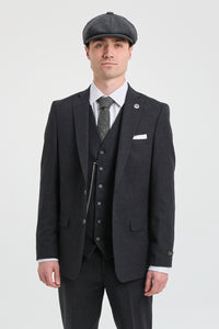 Mens Black Vintage 1920s Suit