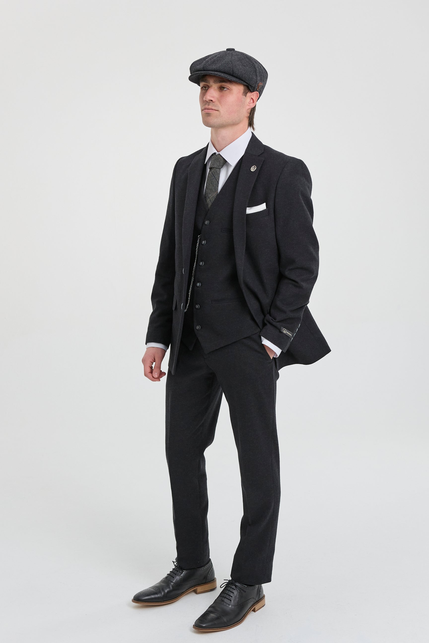 Mens Black Vintage 1920s Suit