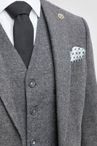 Mens Grey Wool 1920s Peaky Blinders Suit