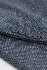 Mens 3 Piece Navy Suit with Double Breasted Waistcoat