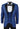 Mens Paisley Tuxedo Blazer And Waistcoat Brocade Dinner Jacket Satin Black Blue - No Trousers