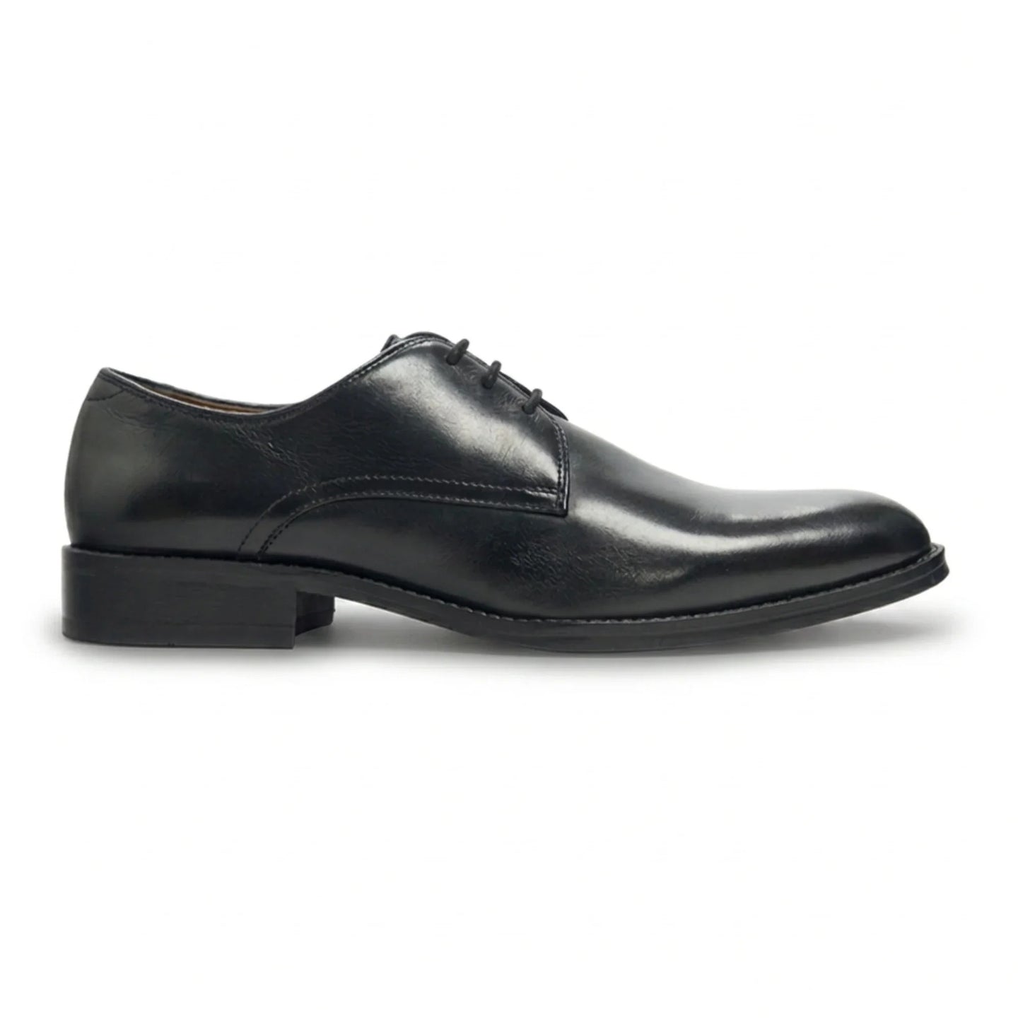 Taylor - Men's Black Leather Classic Lace-Up Derby Shoes