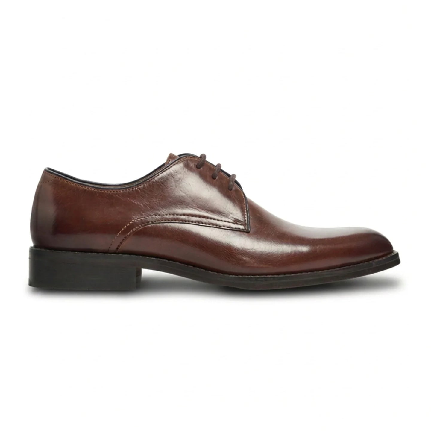 Taylor - Men's Brown Leather Classic Lace-Up Derby Shoes