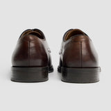 Taylor - Men's Chocolate Brown Leather Classic Derby Shoes