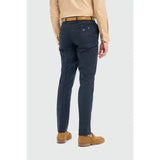 Torino - Men's Navy Check Formal Trousers