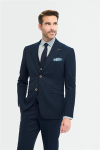 Tropez - Men's Navy Tailored Fit Blazer