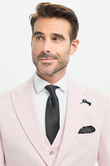 Tropez - Men's Pink Tailored Fit Blazer