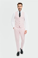Tropez - Men's Pink Waistcoat