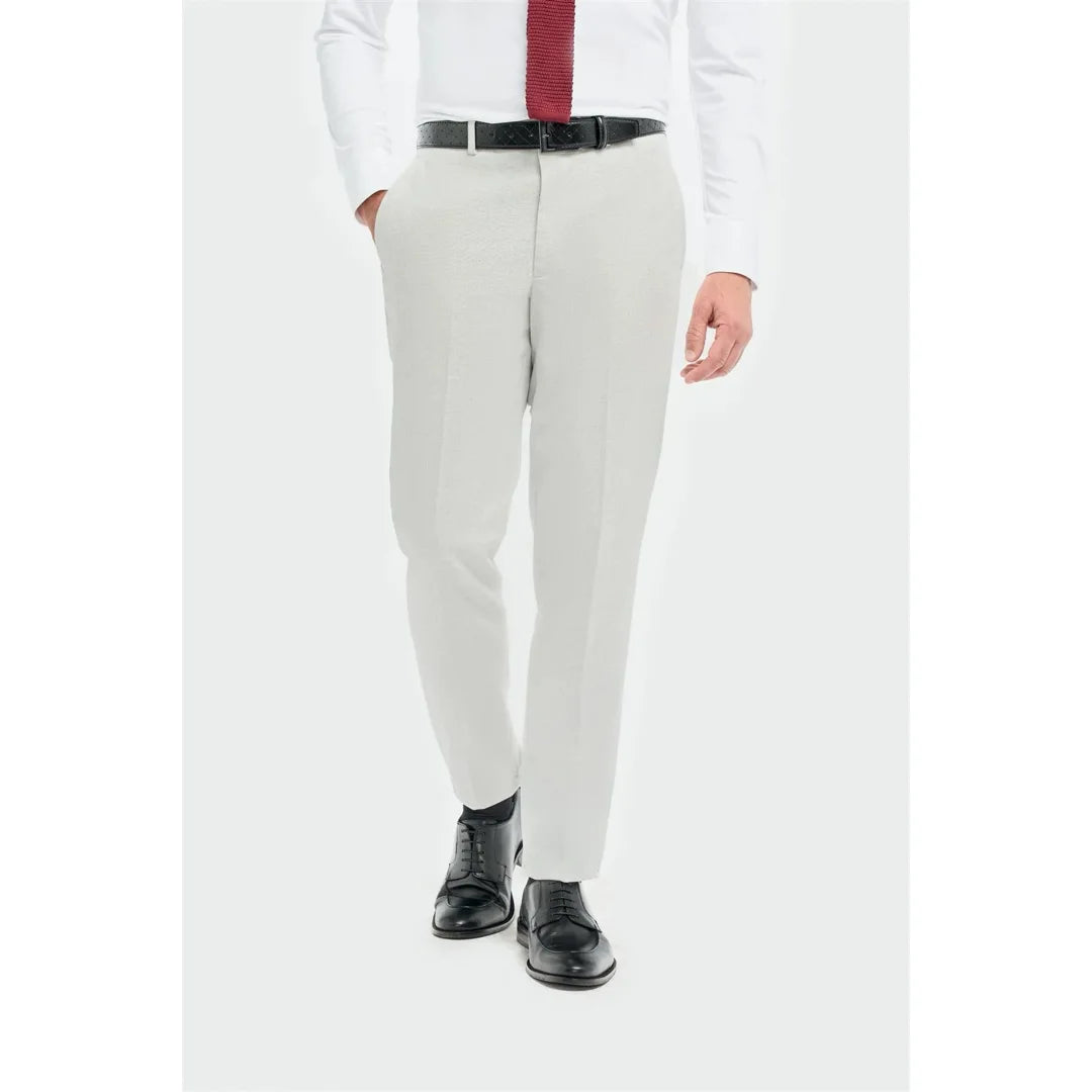 Tropez - Men's Grey Formal Trousers