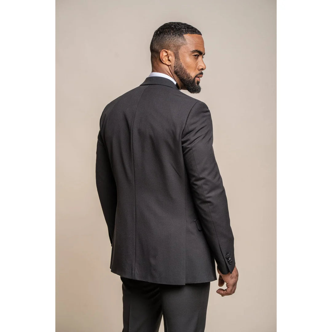 Tux - Men's Black Tuxedo 2 Piece Classic Wedding Suit