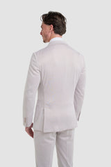 Vasco - Men's Beige Herringbone Blazer