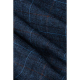 Cody - Men's Navy Blue Check Waistcoat