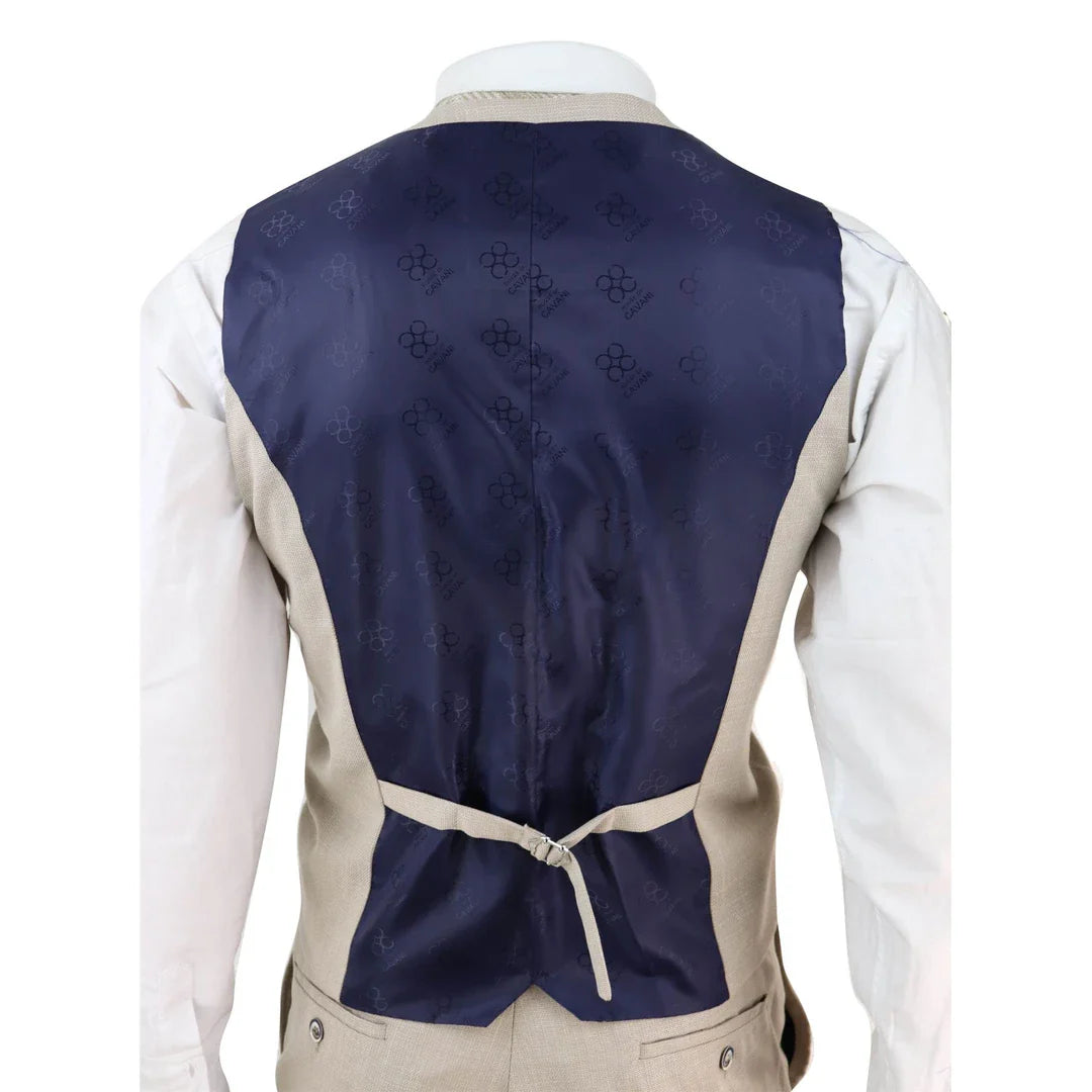 Men's Tweed Check Peaky Blinders Waistcoat Gilet Classic Herringbone